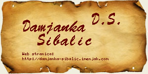 Damjanka Šibalić vizit kartica